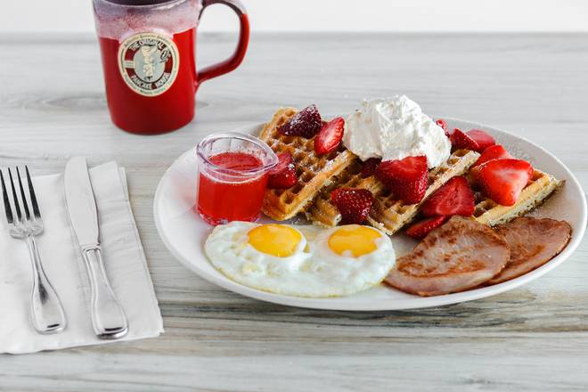 **Fresh Strawberry Waffle