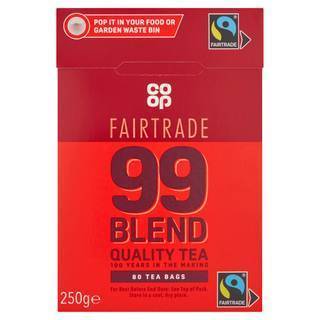 Co-op 99 Blend Fairtrade Tea 80 Tea Bags 250g