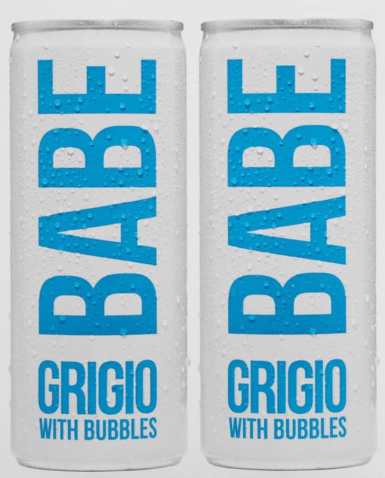 Babe California Grigio With Bubbles White Wine (4 pack, 250 ml)