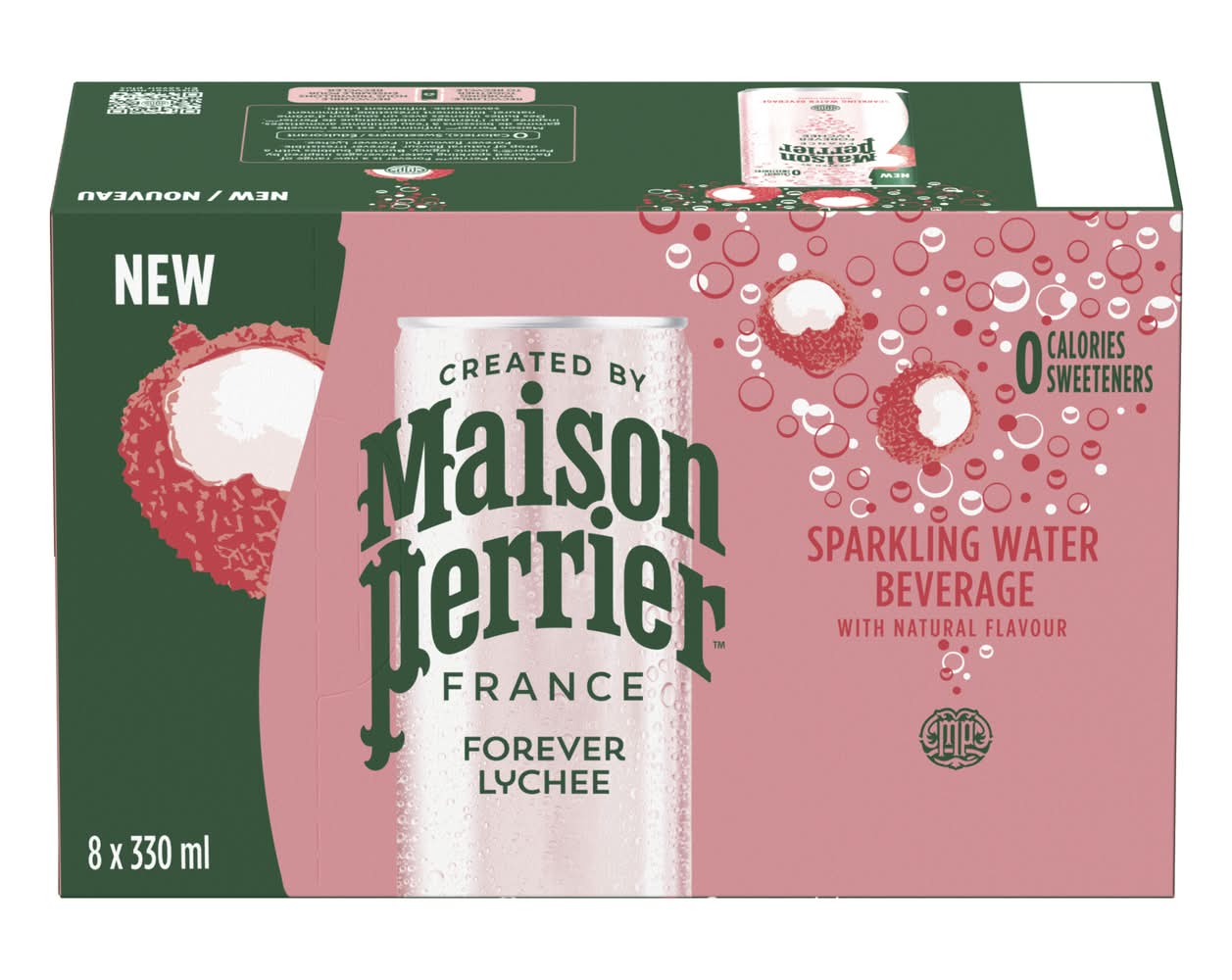 Maison Perrier Sparkling Water, Lychee (8 x 330 ml)