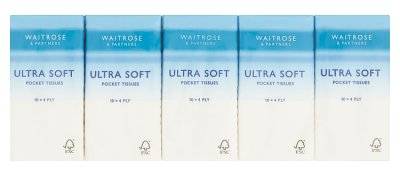 Waitrose & Partners Ultra Soft Pocket Tissues