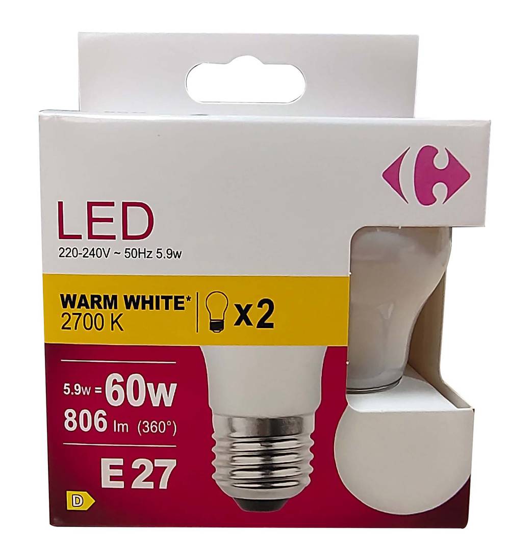 Carrefour - Ampoule led sphérique 60w e27 (2)