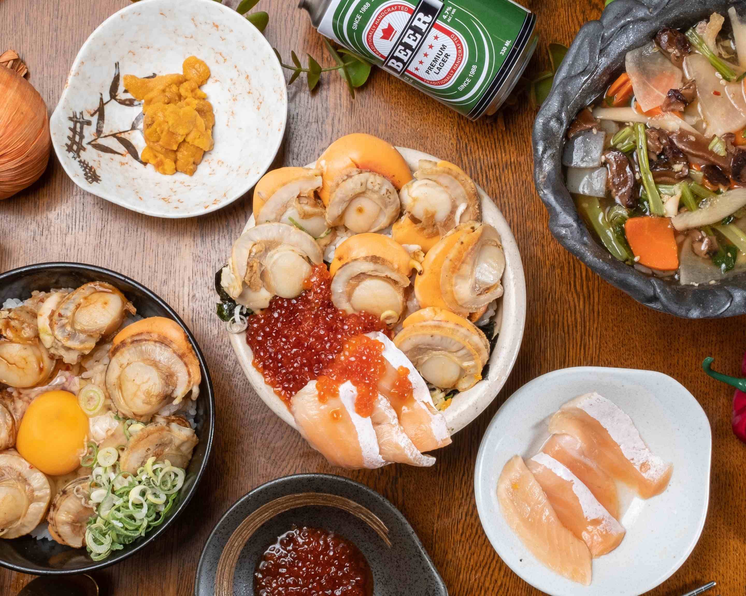 トロ肉ホタテ丼 帆立王子 大正店 Fatty Scallop Bowl Hotateojiの