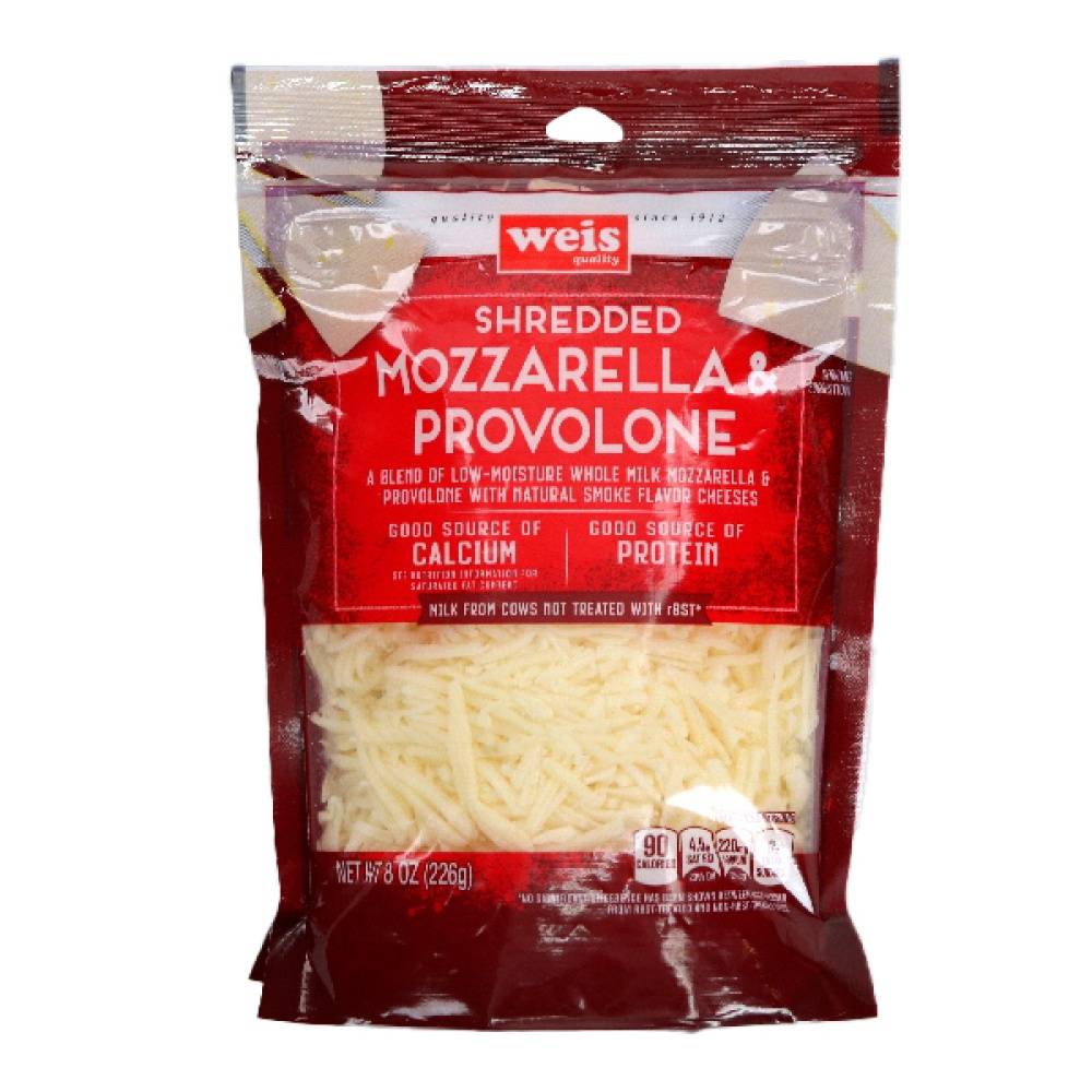 Weis Shredded Mozzarella and Provolone Cheese (8 oz)