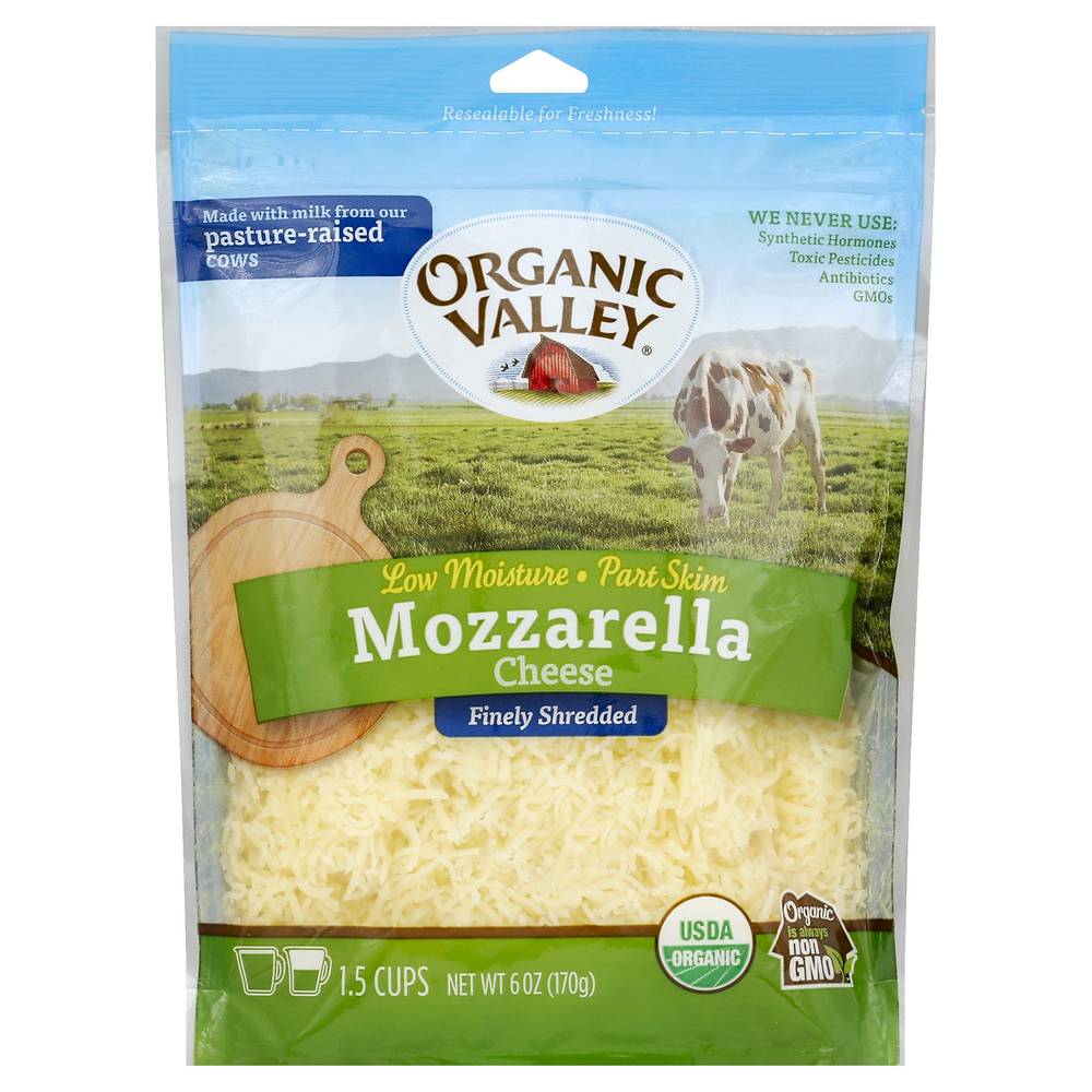 Organic Valley Low Moisture Part Skim Mozzarella Cheese (6 oz)