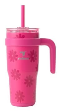 Reduce Cold1 Vacuum Insulated Stainless Steel Straw Tumbler 24 oz, Pink