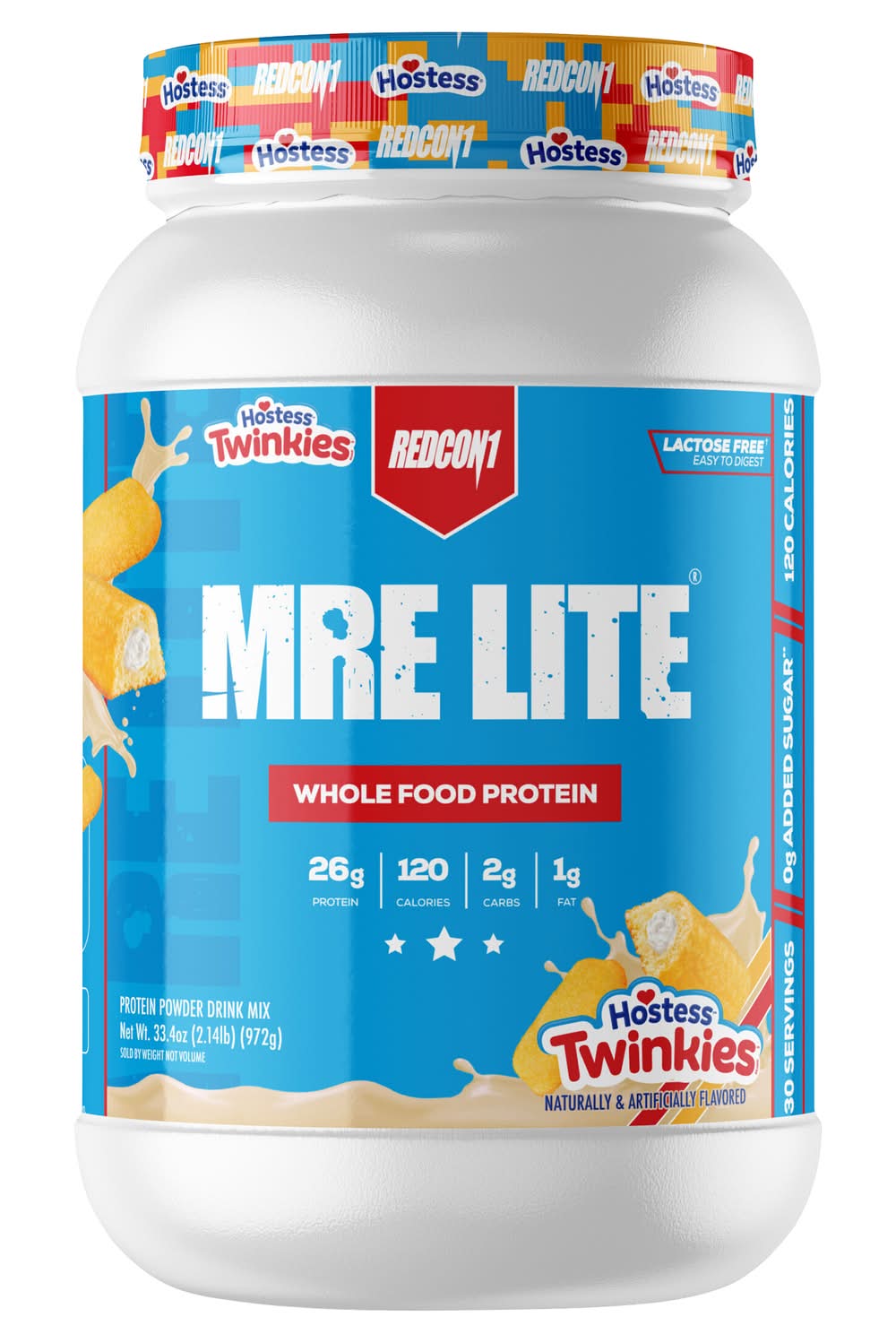 Redcon1 Whole Food Protein Powder Drink Mix, Hostess Twinkies (33.4 oz)