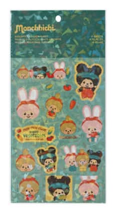 Monchhichi® Assorted Sticker Sheets 4-Pack Monchhichi Veggies