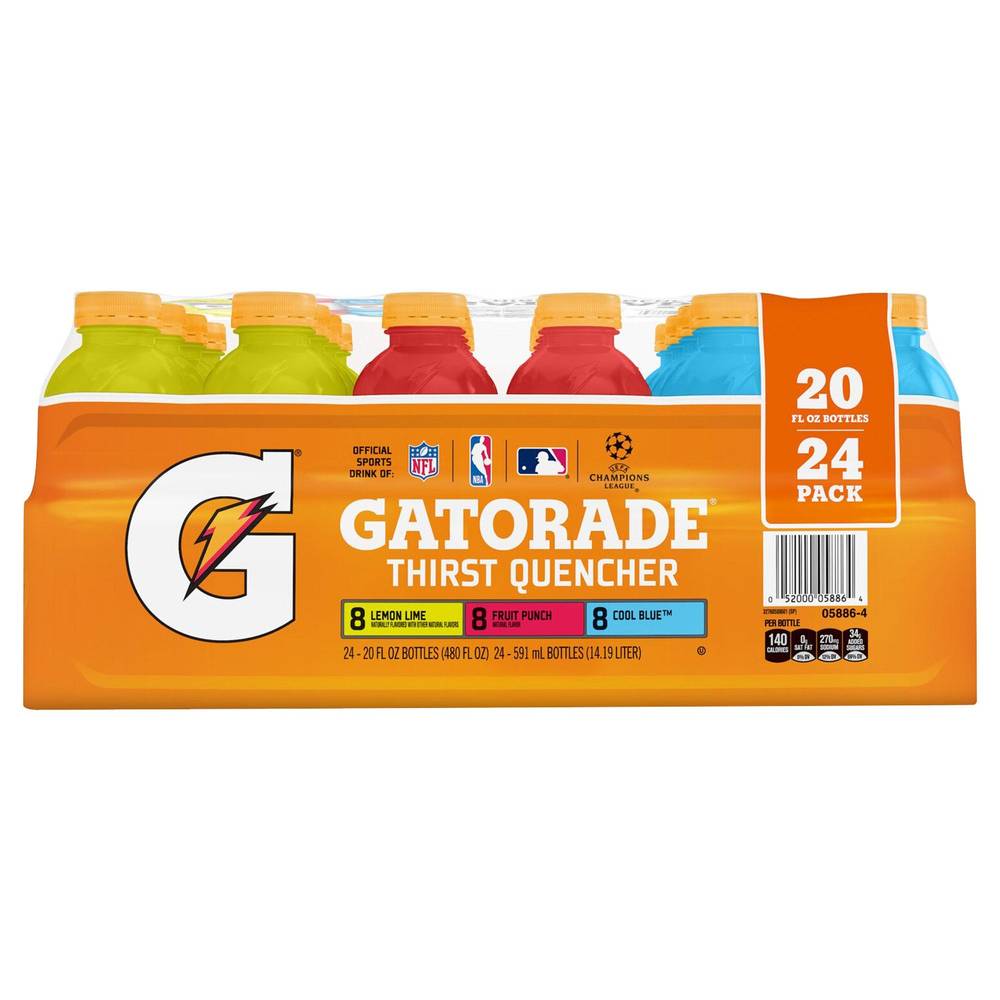 Gatorade Thirst Quencher, Variety Pack, 20 fl oz, 24-count