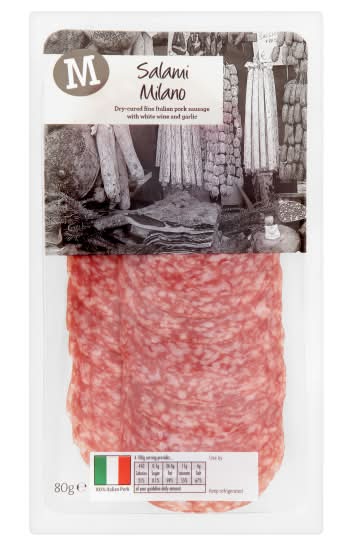 Morrisons Italian Milano Salami Slices (20 pack)