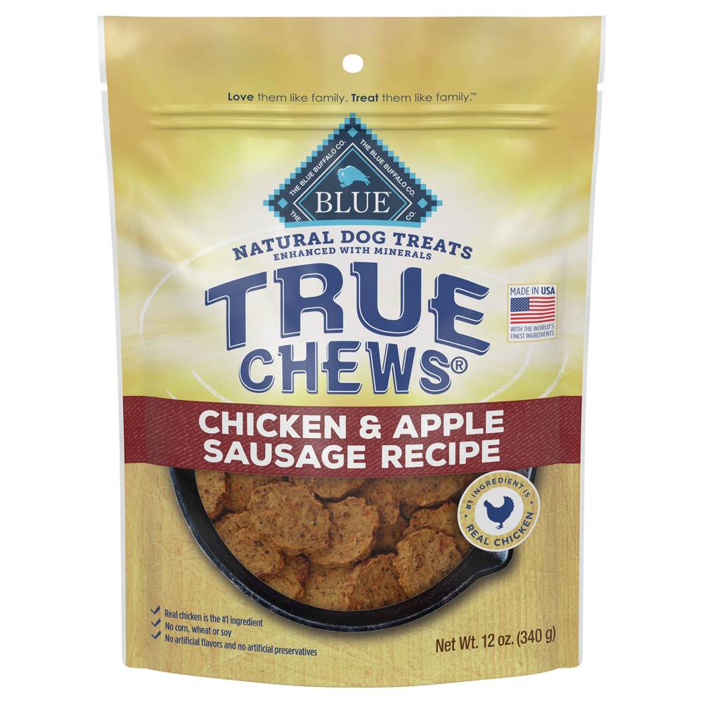 Blue Buffalo True Chews Chicken and Apple Sausag Premium Natural Dog Treats