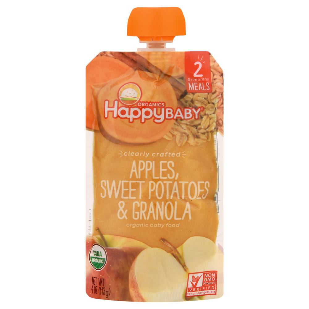 Happy Baby Organic Baby Food (apples, sweet potatoes, granola)