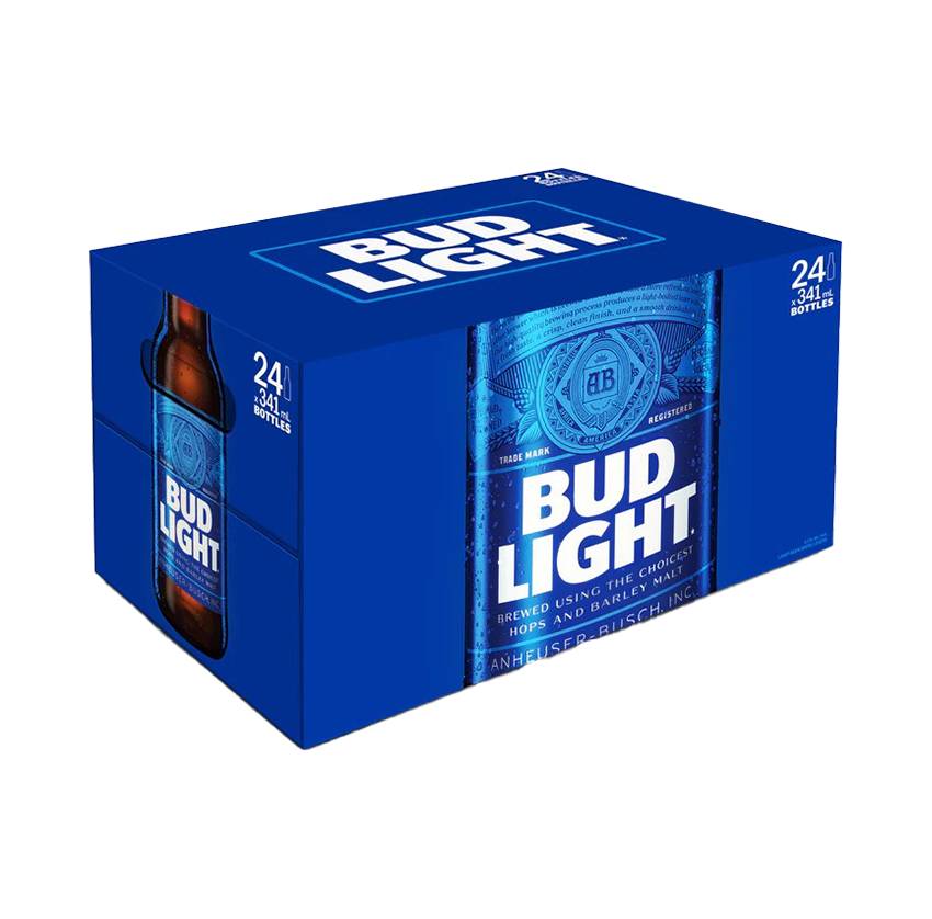 Bud Light  (24 Bottles, 341ml)