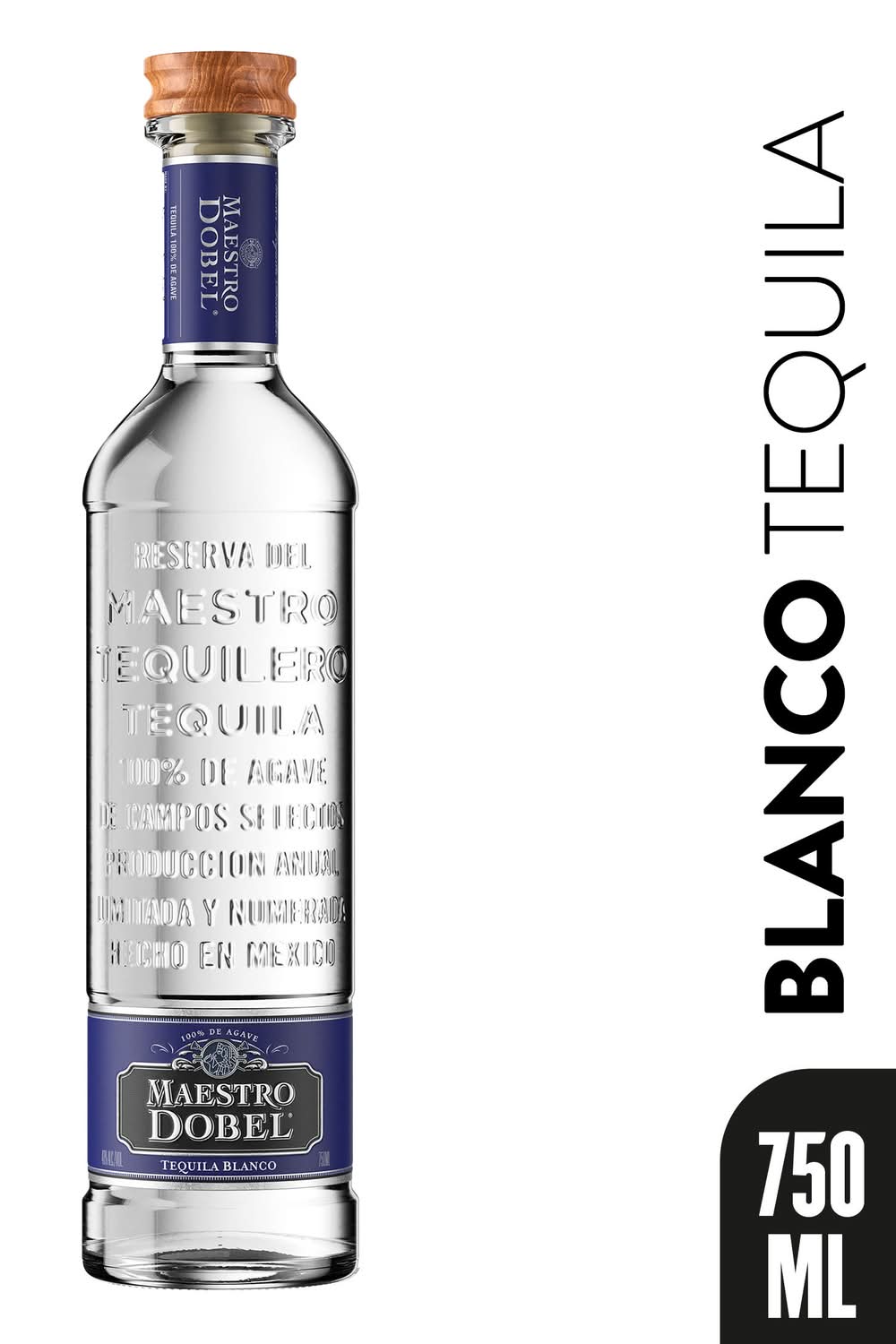 Maestro Dobel 100% De Agave Silver Tequila (750 ml)