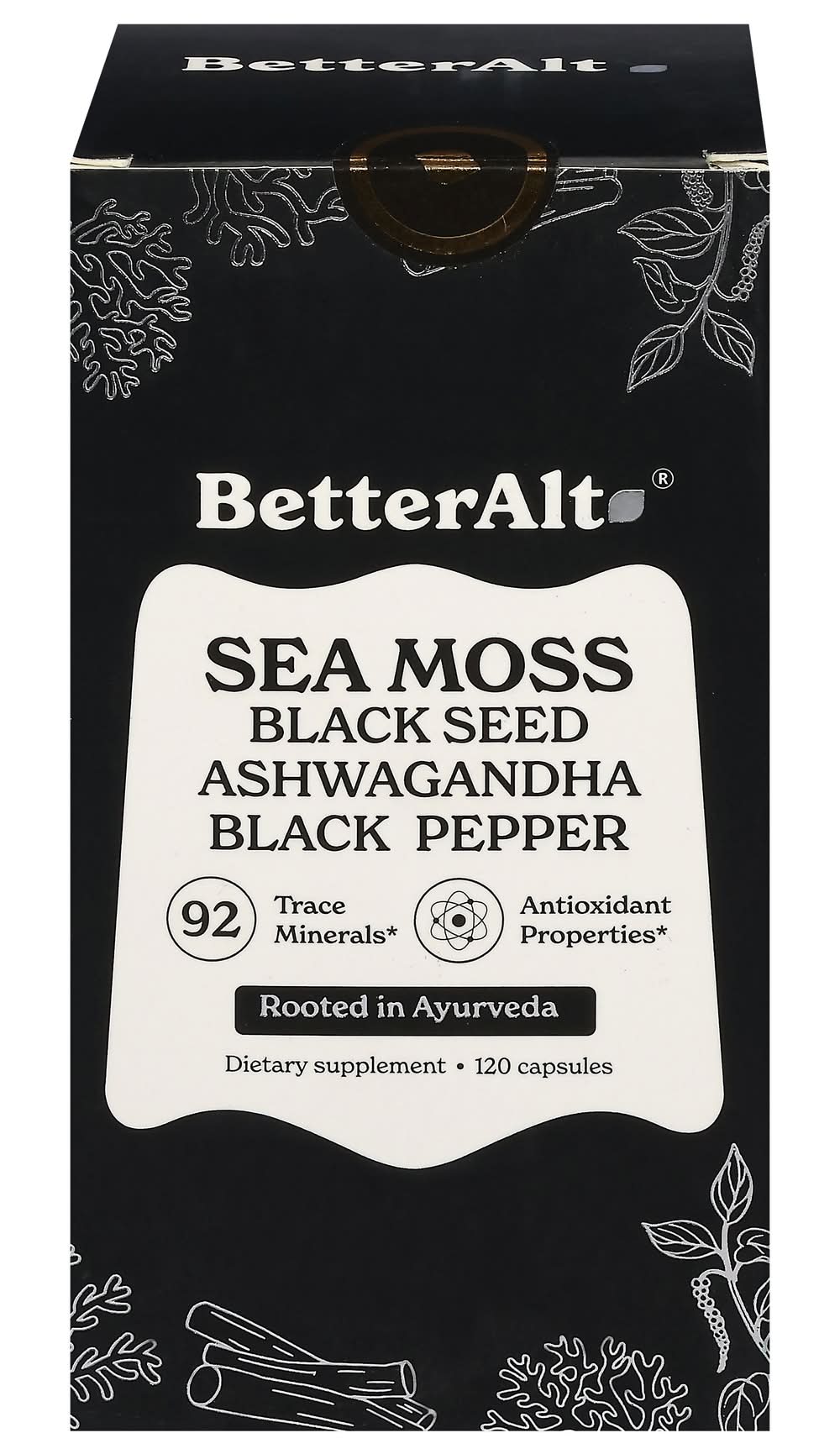 BetterAlt Sea Moss Dietary Supplement Capsules (120 ct)