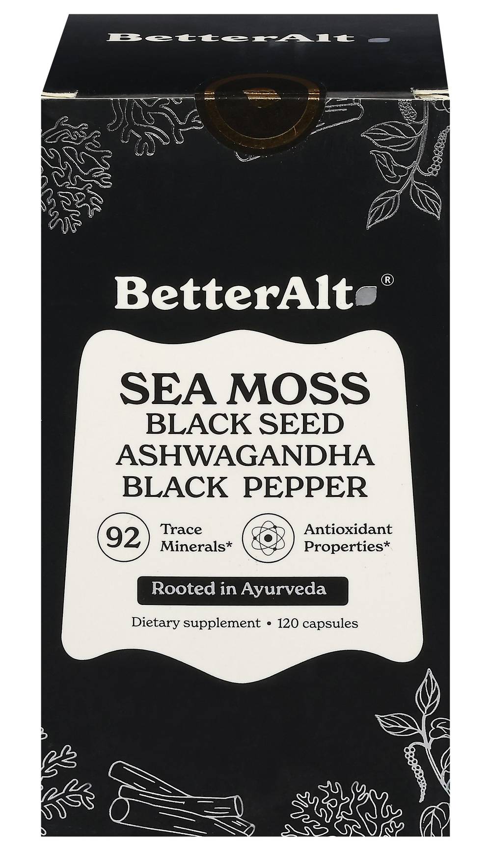 BetterAlt Sea Moss Dietary Supplement Capsules (120 ct)