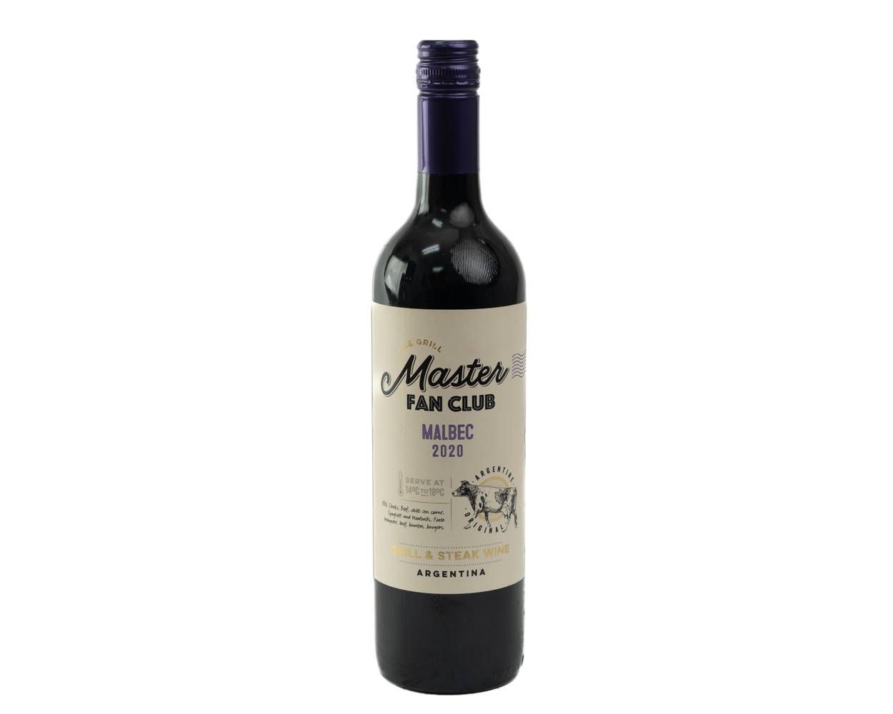 The grill master vino tinto malbec fan club (botella 750 ml)