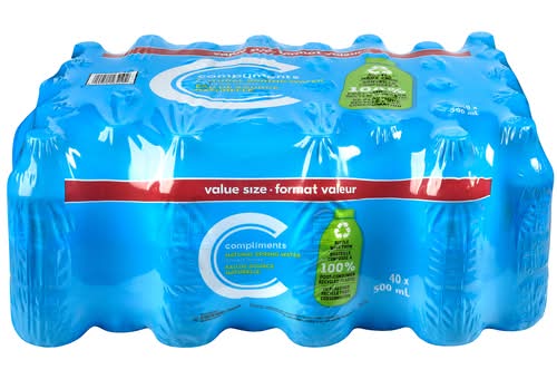 Compliments Spring Water 40 X 500 Ml (Bottles)