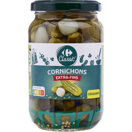 Carrefour - Cornichons extra-fins croquants