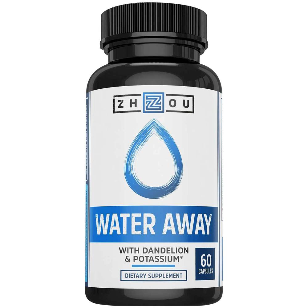 Zhou Water Away With Dandelion & Potassium Capsules (60 ct)