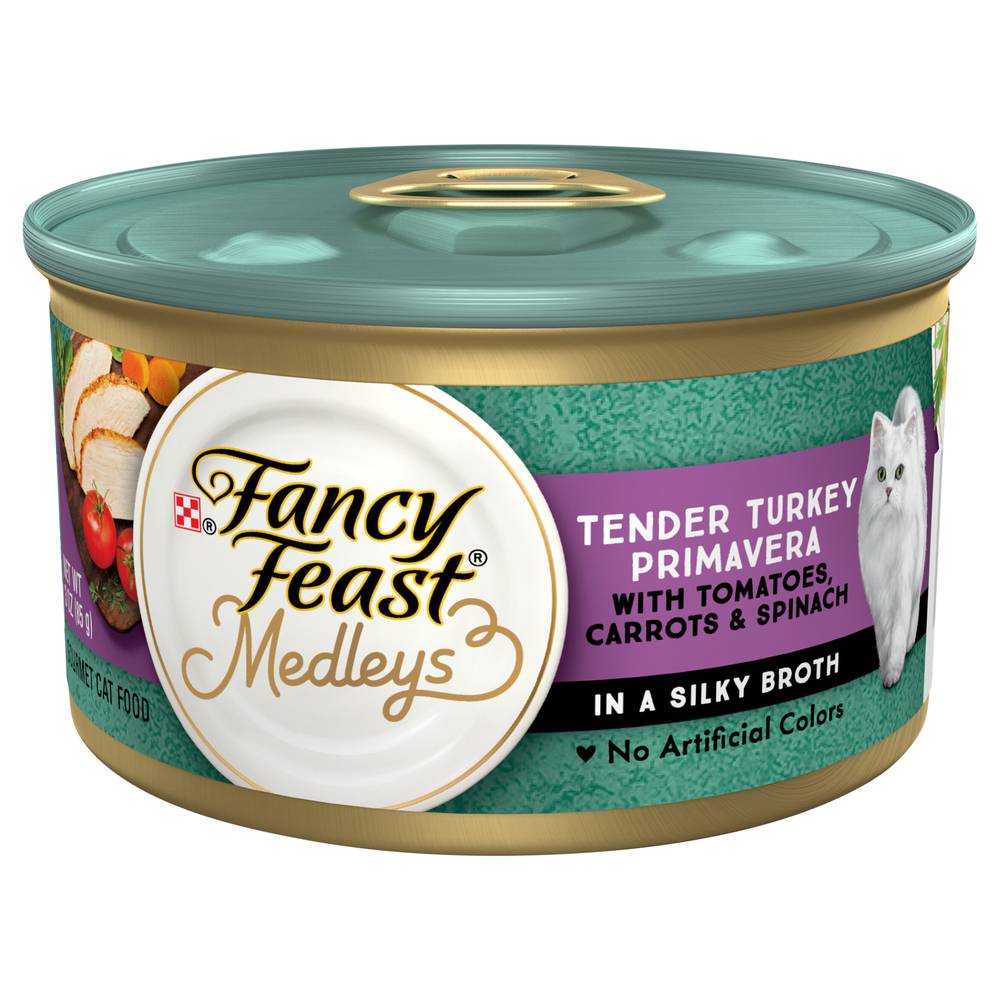 Fancy Feast Medleys Tender Turkey Primavera Cat Food (3 oz)