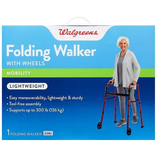 Walgreens Walker with Folding Wheels - 1.0 ea