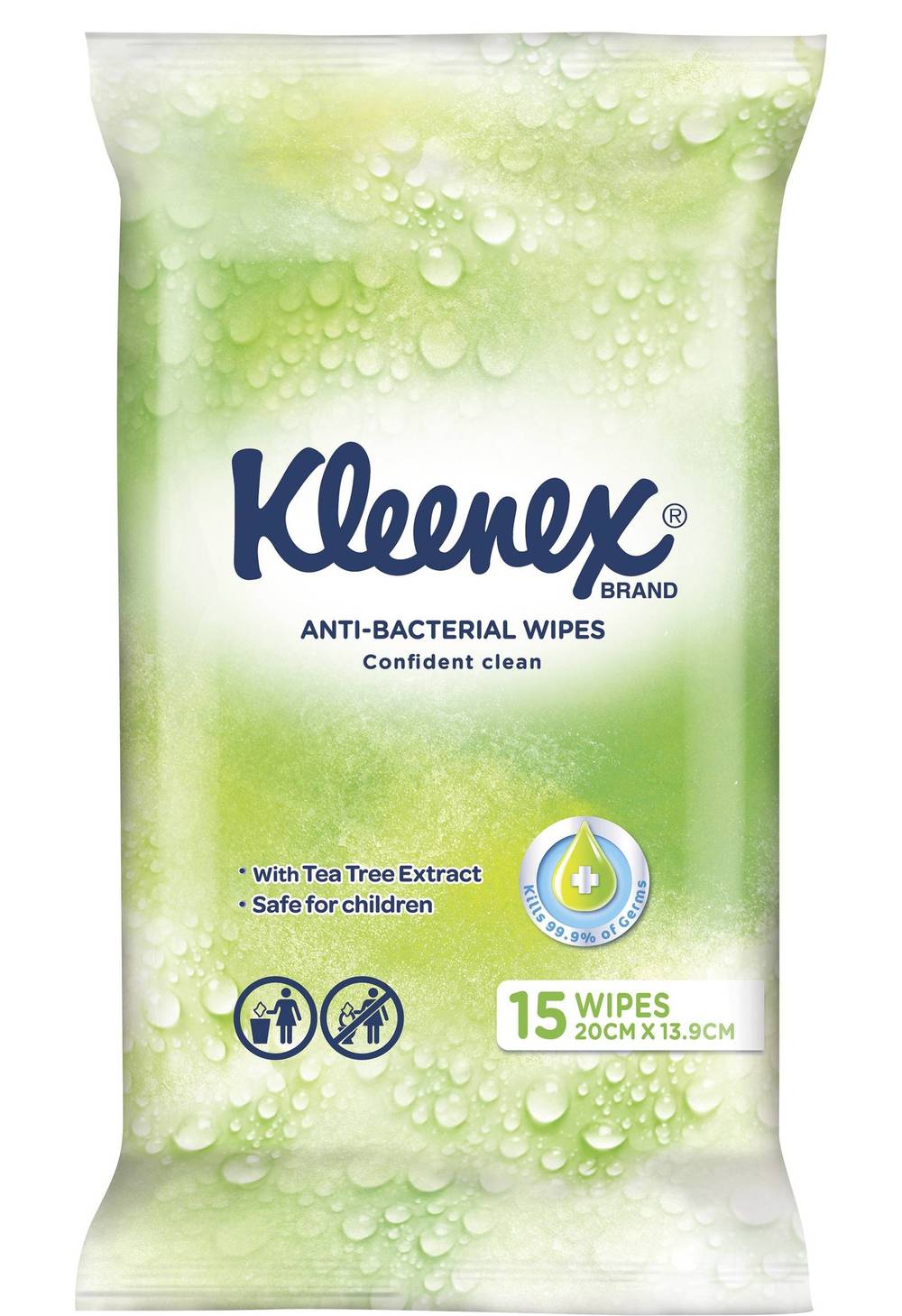 Kleenex Wipes Antibacterial 15pk