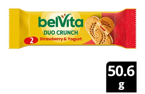 BelVita Strawberry, Breakfast Duo Crunch Yogurt Biscuits (50.6g)