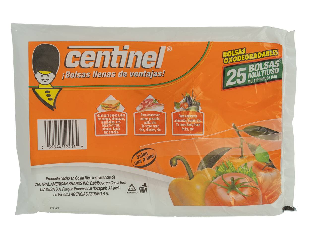 Centinel bolsas para alimentos (bolsa 25 unids)
