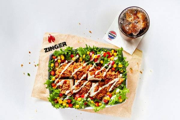 Zinger Salad Box & Drink 🔥