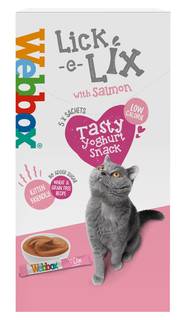 Webbox Lick-e-Lix with Salmon Tasty Yoghurty Treat 5 x 15g