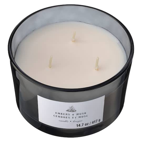 Embers & Musk 3-Wick Jar Candle By Ashland