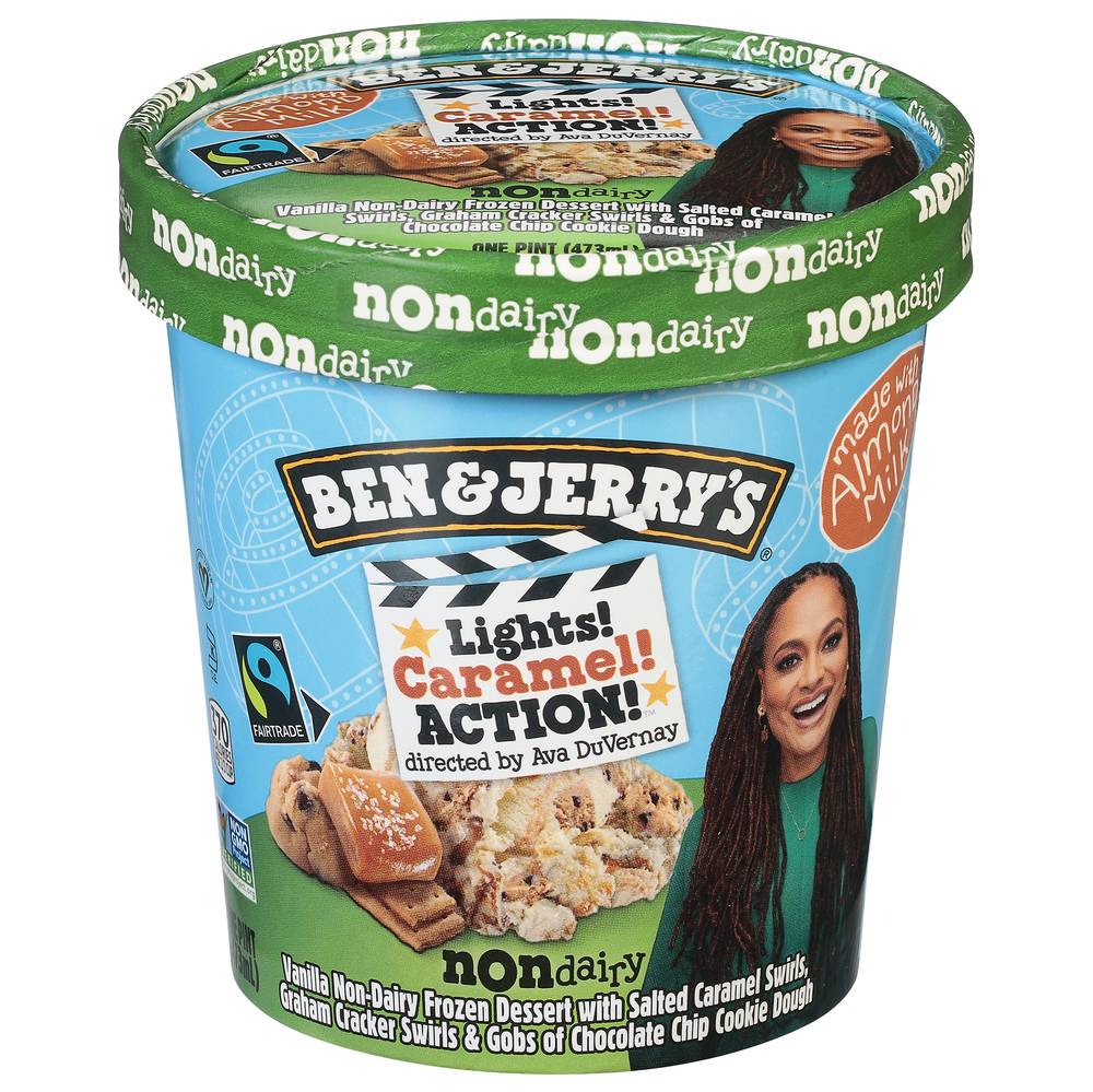 Ben & Jerry's Lights, Caramel, Action! Non Dairy Frozen Dessert (1 pint)