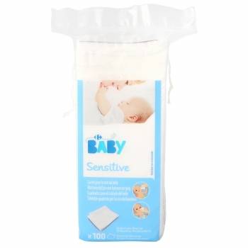 Algodón bebé sensitive Carrefour Baby 100 ud.