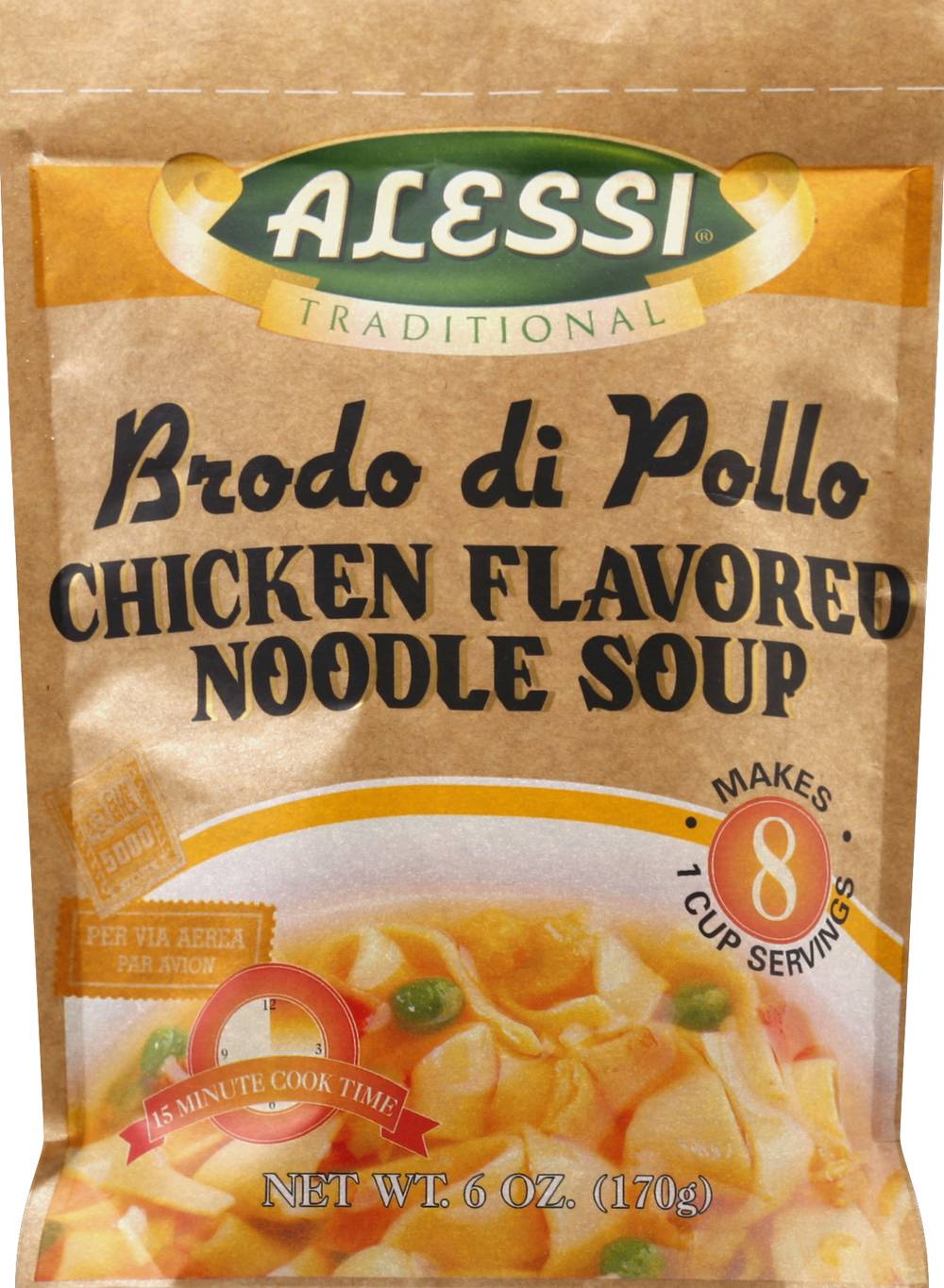 Alessi Brodo Di Pollo Chicken Noodle Soup (6 oz)