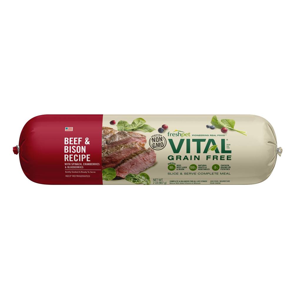 Freshpet® Vital™Grain Free Beef & Bison Adult Dog Food (Flavor: Bison & Beef, Size: 2 Lb)