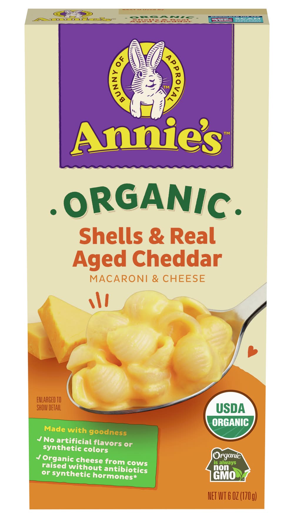 Annie's Organic Shells & Real Macaroni & Cheese, Aged Cheddar (6 oz)