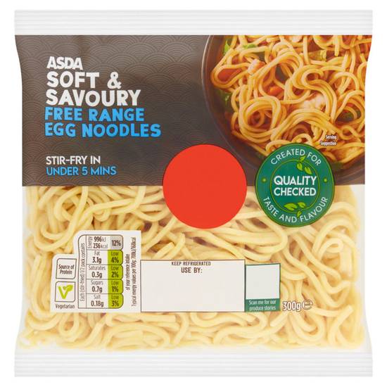Asda Soft & Savoury Free Range Egg Noodles 300g