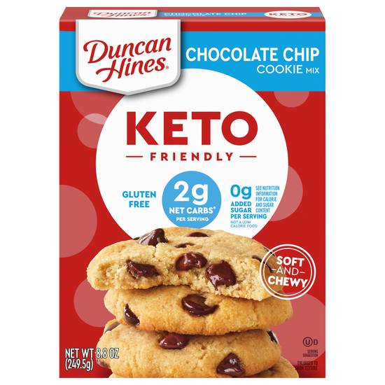 Ducan Hines Keto Friendly Chocolate Chip Cookie Mix