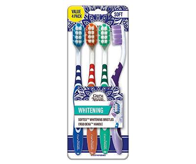 Whitening Soft Toothbrush, 4-Pack