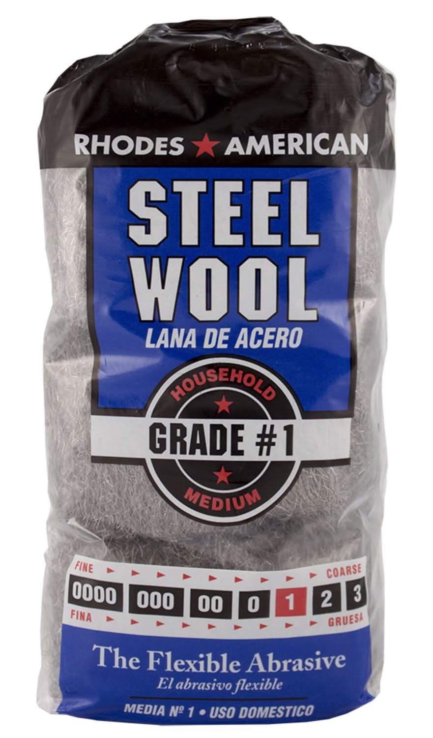 Rhodes American 1 Grade Medium Steel Wool Pad 12 Pk
