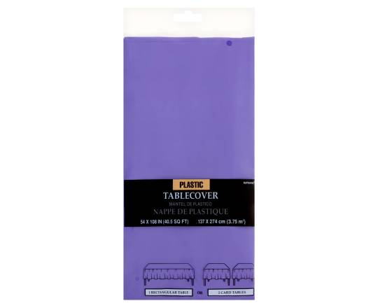 Amscan Plastic Table Cover, Purple