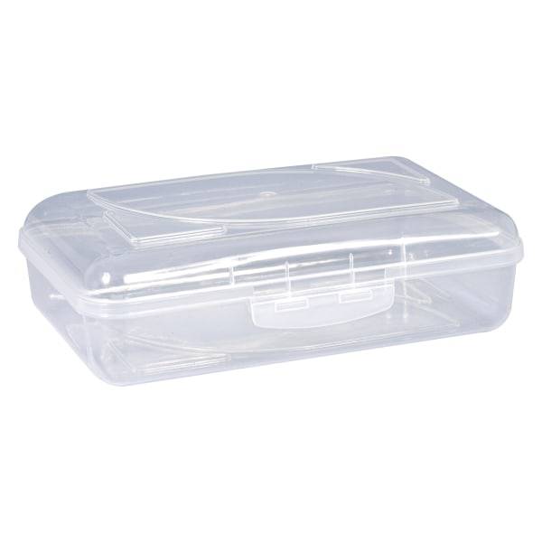 Cra-Z-Art Plastic School Box, 2-3/16"h X 5-3/16"w X 8"d, Clear