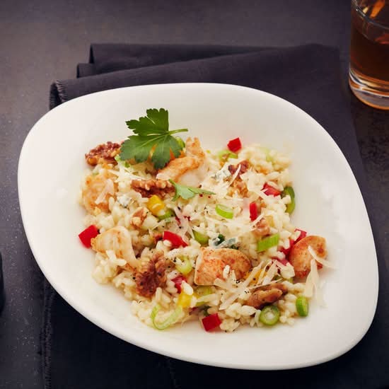 Risotto pollo gorgonzola