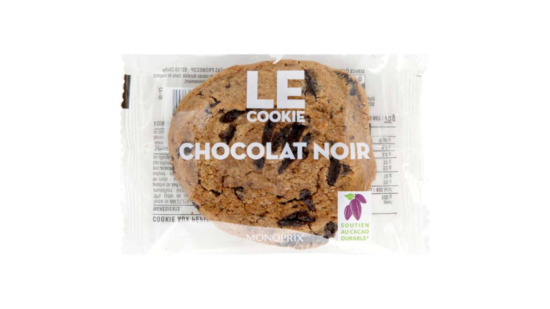 Monoprix - Le cookie, chocolat noir (75g)