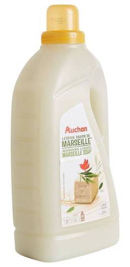 Lessive liquide savon de marseille auchan 37 lavages 2l