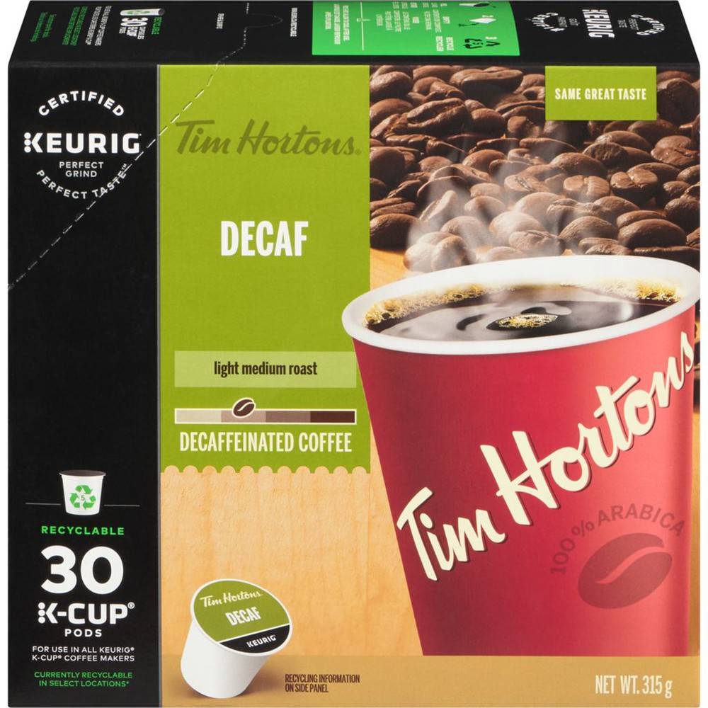 Tim Hortons Decafe K-Cup Coffee Pods (300 g, 30 ct)