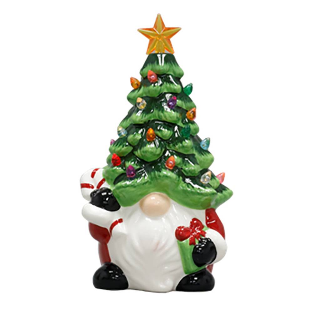 Led Ceramic Tree Gnome