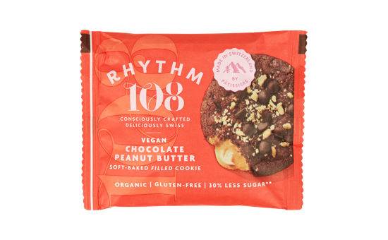 Rhythm 108 Vegan Chocolate Peanut Butter Soft-Baked Filled Cookie 50g