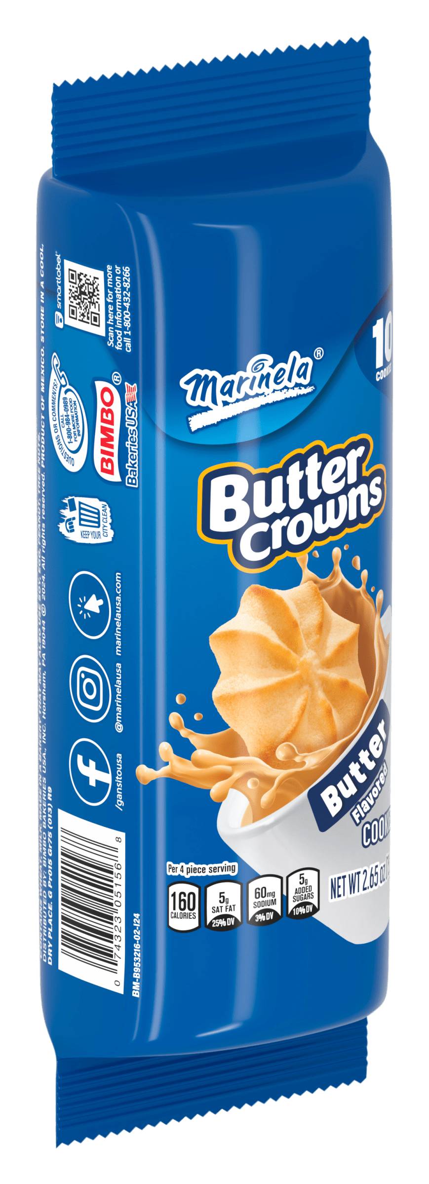 Marinela Pastisetas Butter Flavoured Cookies (2.7 oz, 10 ct)